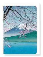 Load image into Gallery viewer, MOUNT FUJI IN SPRINGTIME: Japanese Greeting Card
