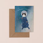 Load image into Gallery viewer, Meowt of This World – Feline Astronaut Greeting Card by Mister Peebles
