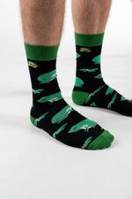 Load image into Gallery viewer, Frog socks UK 3-7 (EU 36-40) by Hedgy socks
