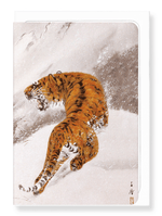 Load image into Gallery viewer, TIGER IN SNOW: Japanese Greeting Card
