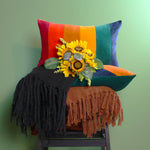Load image into Gallery viewer, Rainbow Striped Cushion Jewels: Jewels / Cover Only / 30 x 50cm
