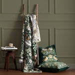 Load image into Gallery viewer, Strawberry Thief Jacquard Throw Forest: Forest / 130 x 170

