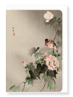 Load image into Gallery viewer, STONECHAT BIRD: Japanese Greeting Card
