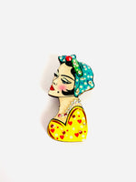 Load image into Gallery viewer, Retro 50s Style Unusual Lady Brooch
