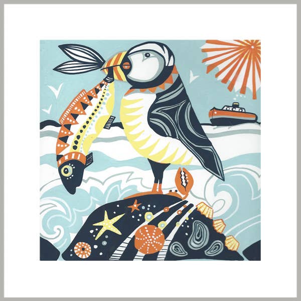 Proud as a Puffin Greetings Card
