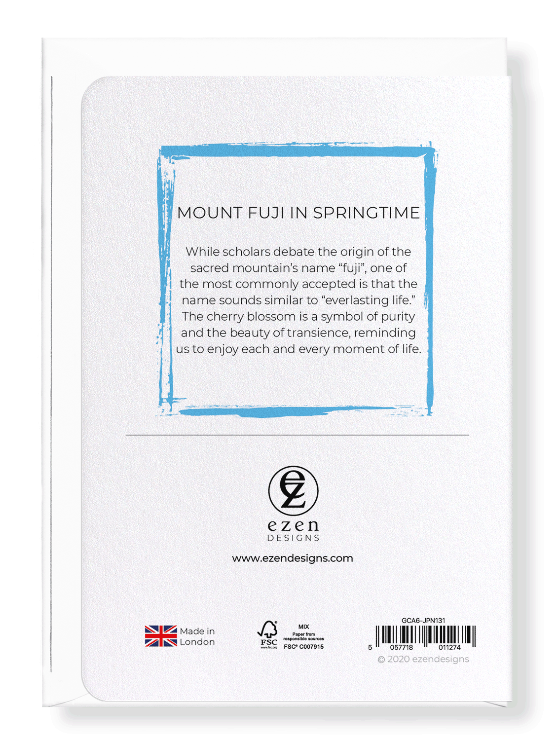 MOUNT FUJI IN SPRINGTIME: Japanese Greeting Card