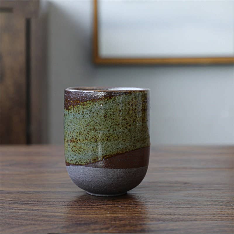 Gohobi Ceramic Japanese style green teacup