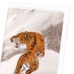 Load image into Gallery viewer, TIGER IN SNOW: Japanese Greeting Card
