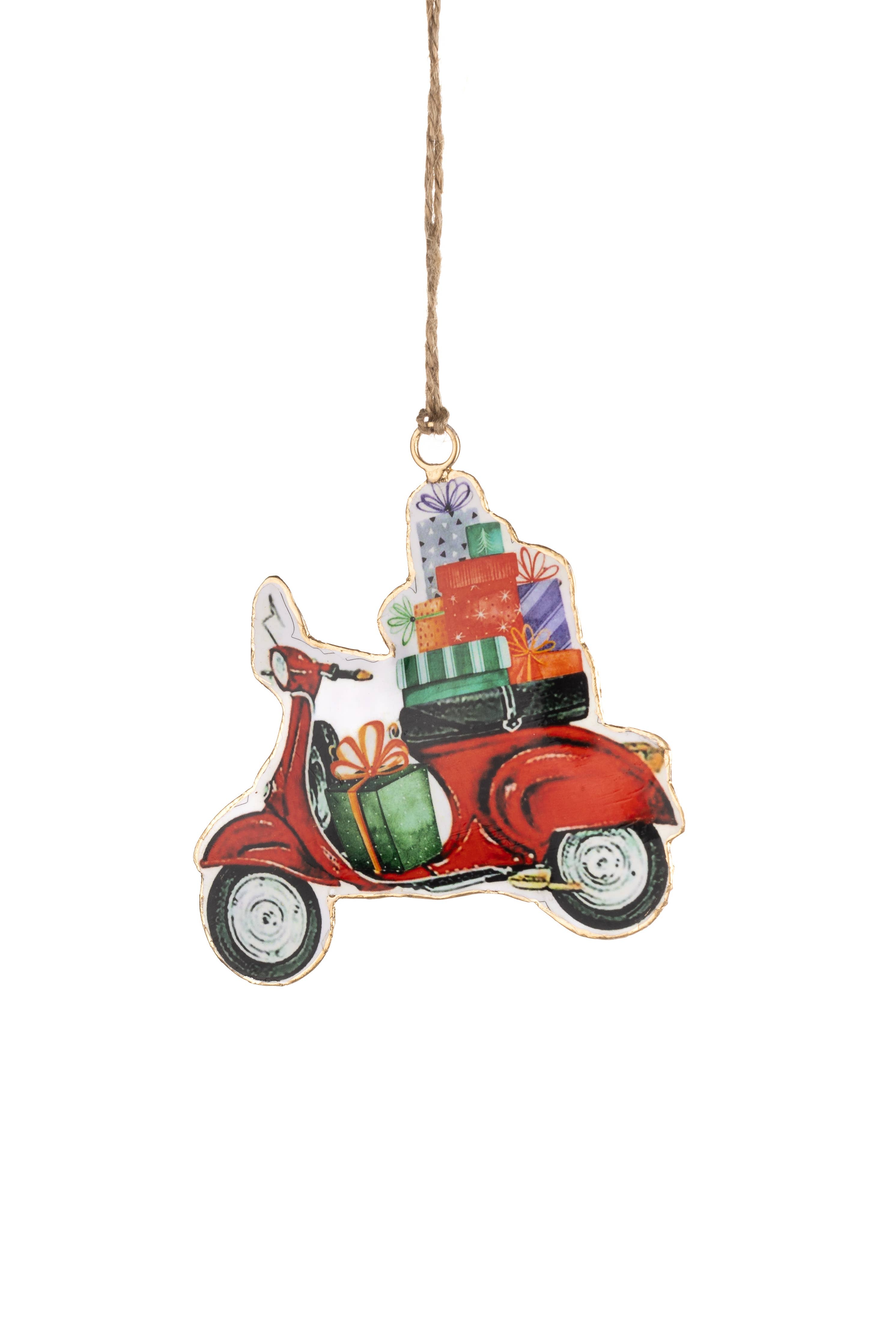 Scooter with Gifts from Shoeless Joe