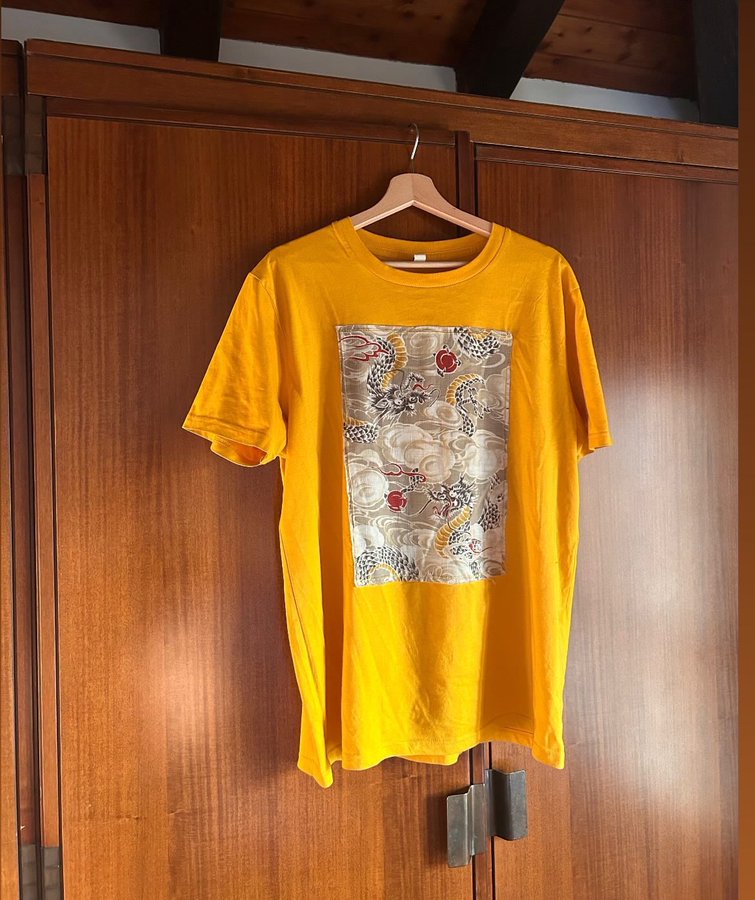 Dragon mango upcycled tshirt made to order