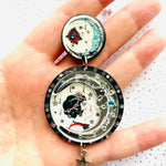 Carica l'immagine nel visualizzatore di Gallery, Rosie Rose Parker Whimsical Moon Dangle Earrings
