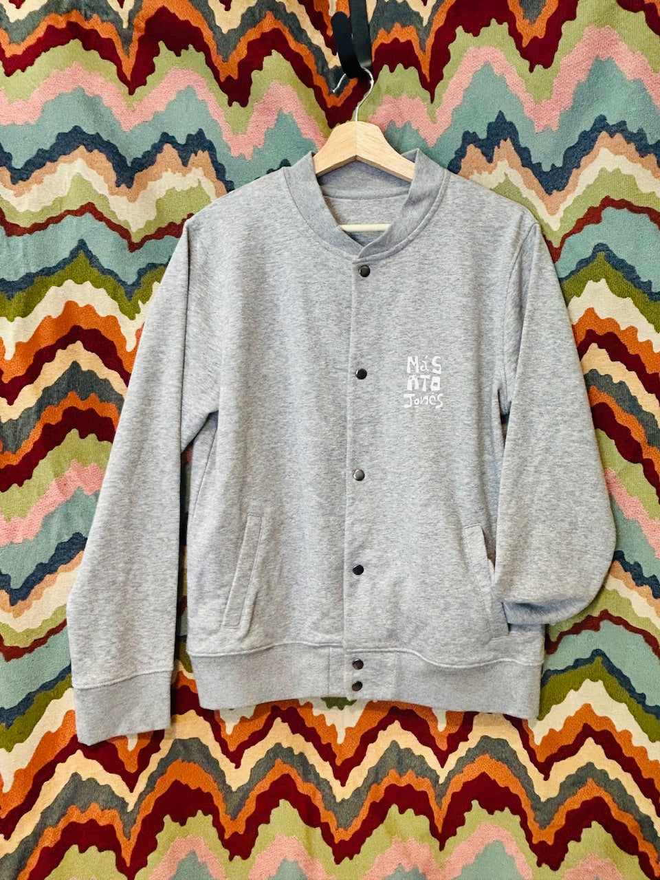 Light Grey Leopard Bomber Sweatshirt