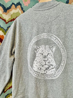 Load image into Gallery viewer, Light Grey Leopard Bomber Sweatshirt
