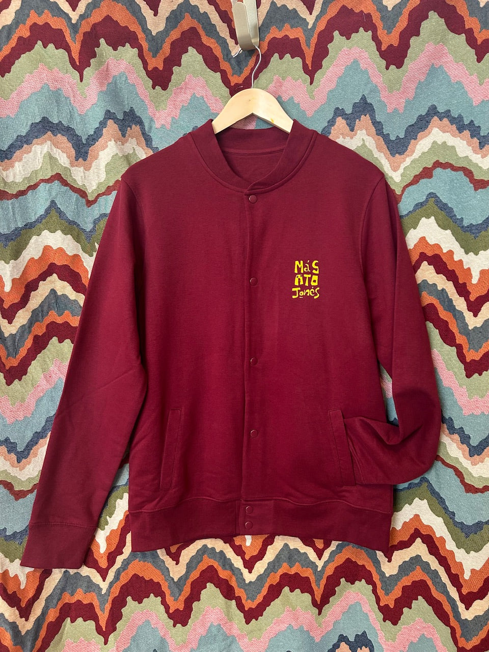 Burgundy Leopard Bomber Sweatshirt