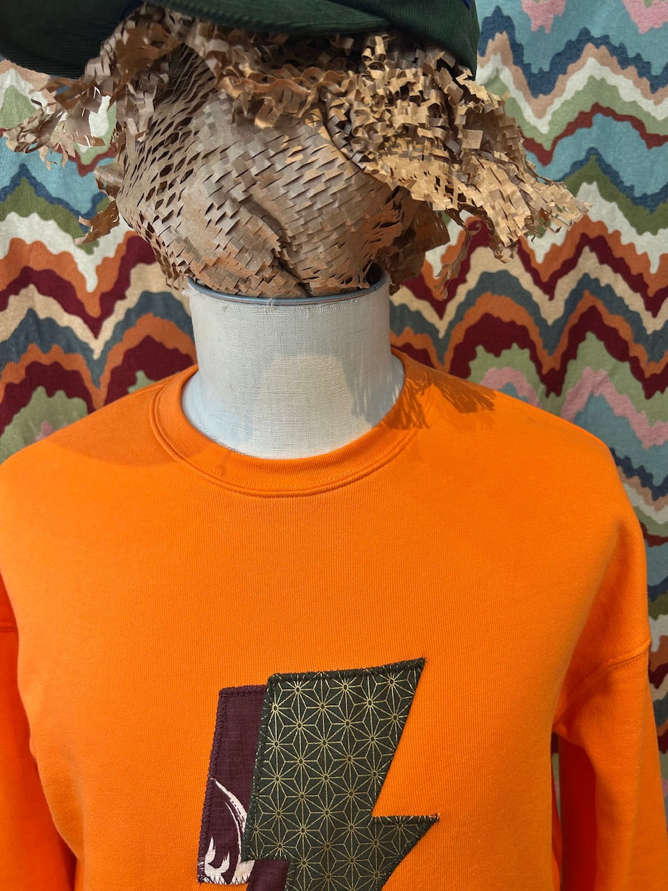 FUUJIN Bolt Patch Off-shoulder Fleece / Made to order