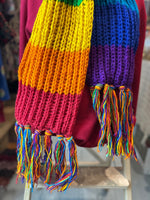 Load image into Gallery viewer, Rainbow Wool Scarf
