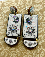 Load image into Gallery viewer, Retro Star and Moon Dangle Earrings
