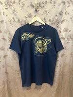 Laden Sie das Bild in den Galerie-Viewer, RAIJIN FUJIN Bespoke Navy T-shirt
