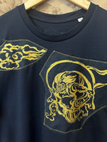 Laden Sie das Bild in den Galerie-Viewer, RAIJIN FUJIN Bespoke Navy T-shirt
