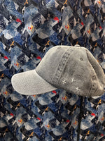 Laden Sie das Bild in den Galerie-Viewer, Acid Grey Sashiko Cross Cotton Denim Cap
