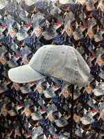 Load image into Gallery viewer, Washed Blue Sashiko Cross Cotton Denim Cap
