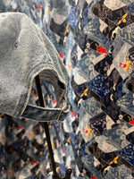 Load image into Gallery viewer, Washed Blue Sashiko Cross Cotton Denim Cap
