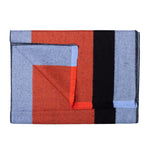 Load image into Gallery viewer, Orange and Blue Stripe Bamboo Scarf
