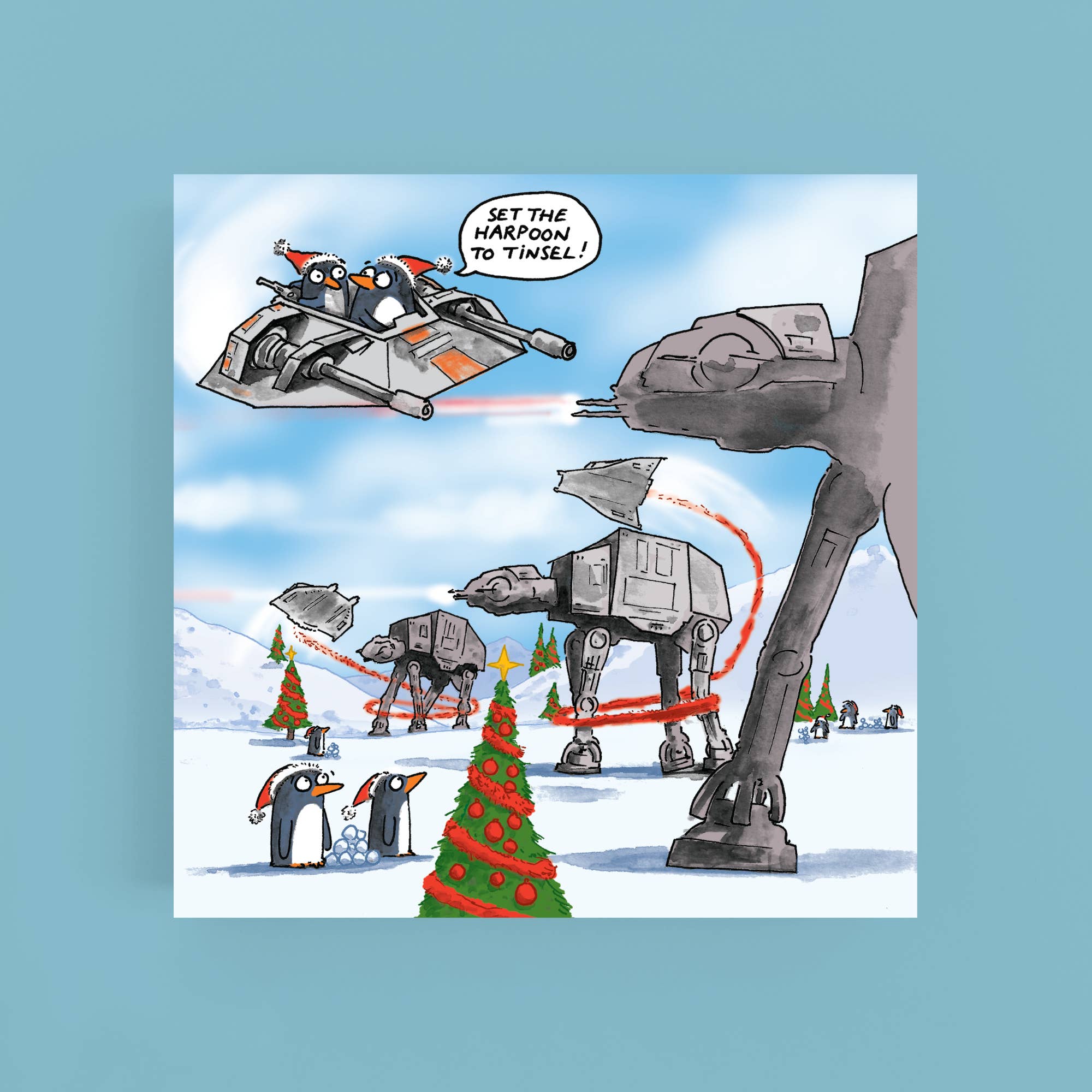 Star Wars Both penguins Christmas Card by Cardinky