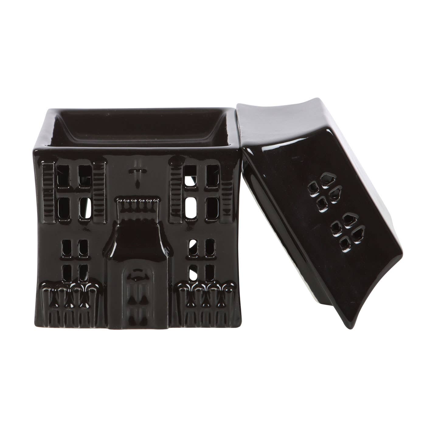 Gothic Black Haunted House Halloween Oil Burner