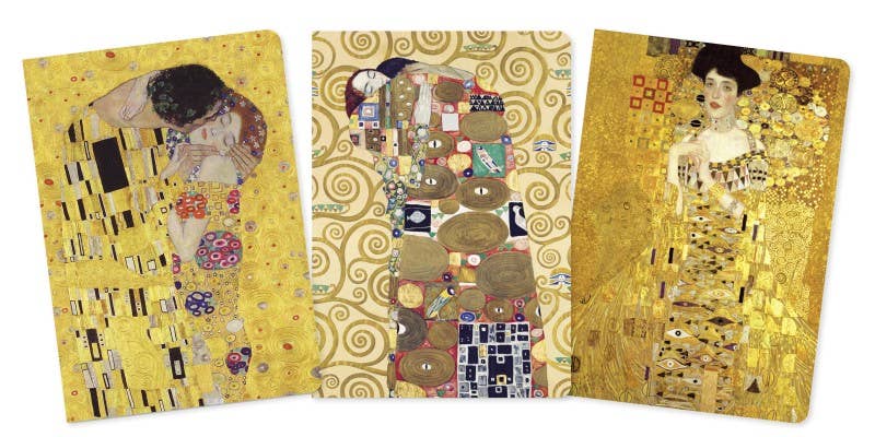 Gustav Klimt Set of 3 Standard Size Notebooks