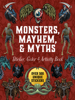 Laden Sie das Bild in den Galerie-Viewer, Monsters, Mayhem, &amp; Myths Sticker, Colour &amp; Activity Book

