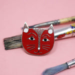 Load image into Gallery viewer, Yayoi Catsama Cat Artist Pin
