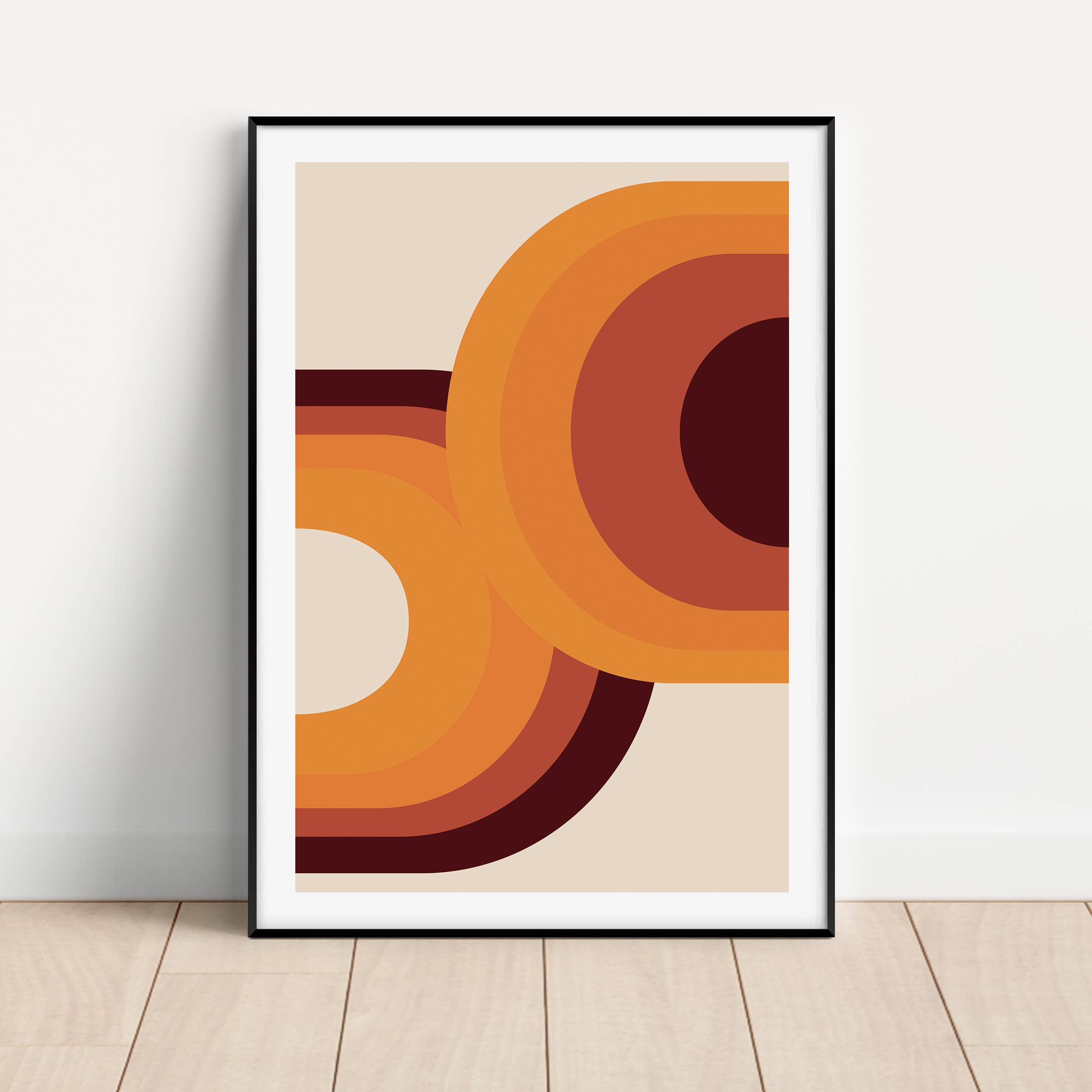 Ada Unframed Print: Orange / A4