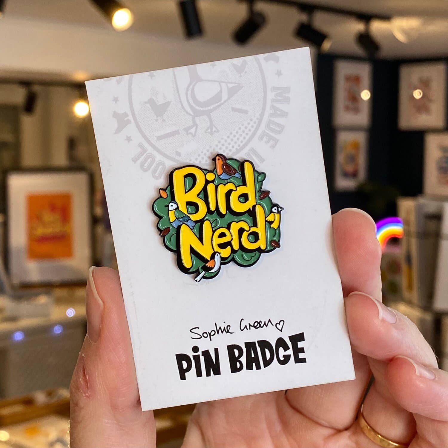 Bird Nerd Enamel Pin Badge