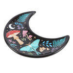Load image into Gallery viewer, Crescent Moon Dark Forest Print Trinket Dish
