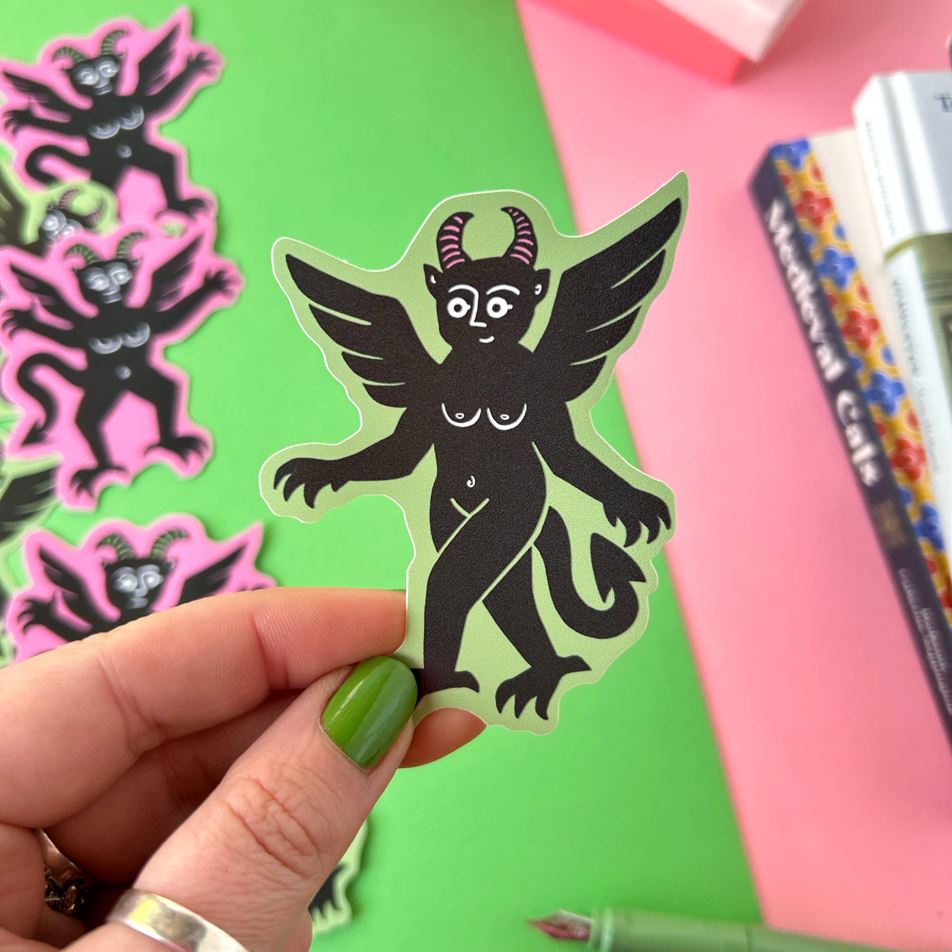 Green Devil Sticker