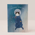Load image into Gallery viewer, Meowt of This World – Feline Astronaut Greeting Card by Mister Peebles
