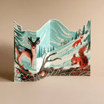 Carica l'immagine nel visualizzatore di Gallery, Winter Hike 3D die-cut concertina greetings card by Martin Stanev

