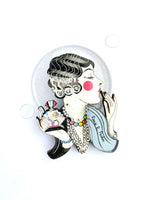 Load image into Gallery viewer, Unusual Art Deco Retro Style Acrylic Brooch
