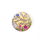 Load image into Gallery viewer, Stay Curious Hard Enamel Pin | Badge | Gift | Pin | Button
