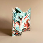 Carica l'immagine nel visualizzatore di Gallery, Winter Hike 3D die-cut concertina greetings card by Martin Stanev

