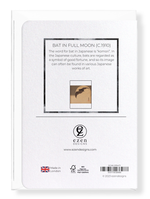 Load image into Gallery viewer, BAT IN FULL MOON (C.1910): Japanese Greeting Card
