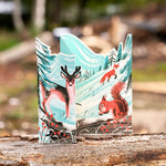 Carica l'immagine nel visualizzatore di Gallery, Winter Hike 3D die-cut concertina greetings card by Martin Stanev
