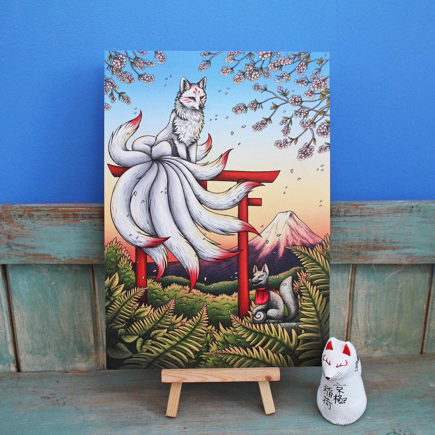 Kitsune Illustration A4 Print