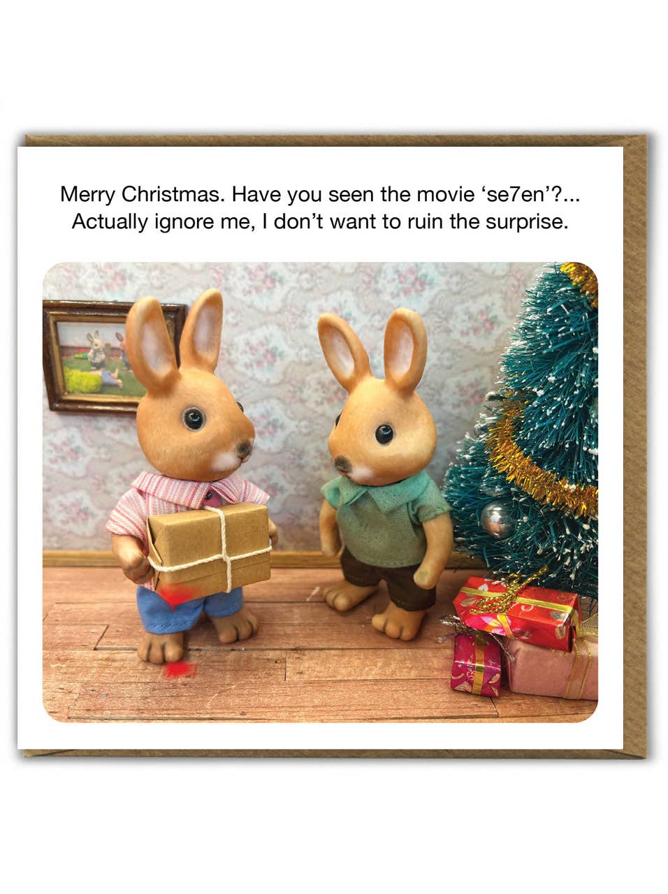 Funny Woodland Creatures Christmas Card - Movie Se7en