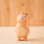 Load image into Gallery viewer, Gohobi handcrafted Wooden Large Cat Ornament - Ginger Cat
