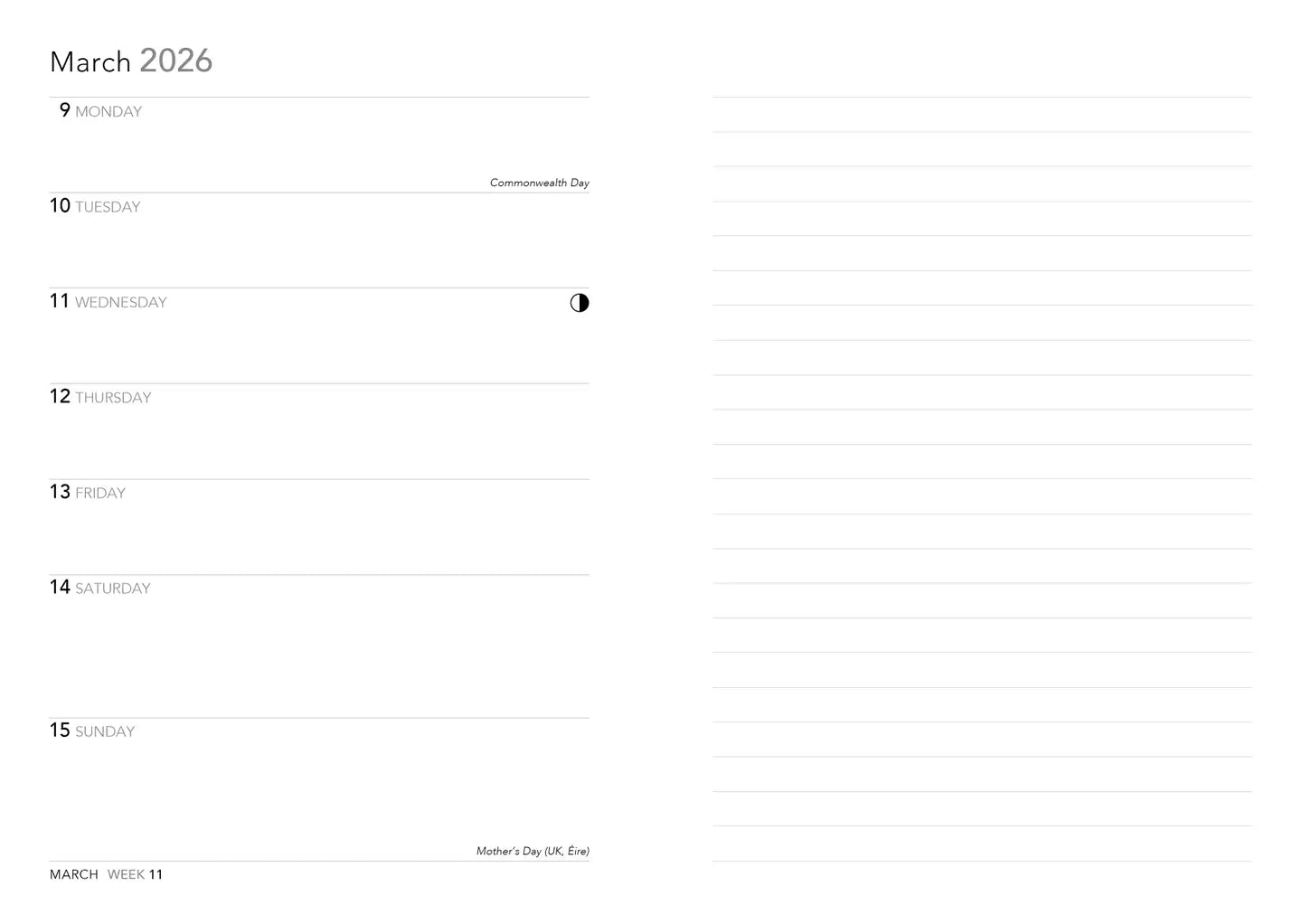 Jade Mosinski: Botanical Bee 2026 Luxury Diary Planner - Pag: Flame Tree Calendars