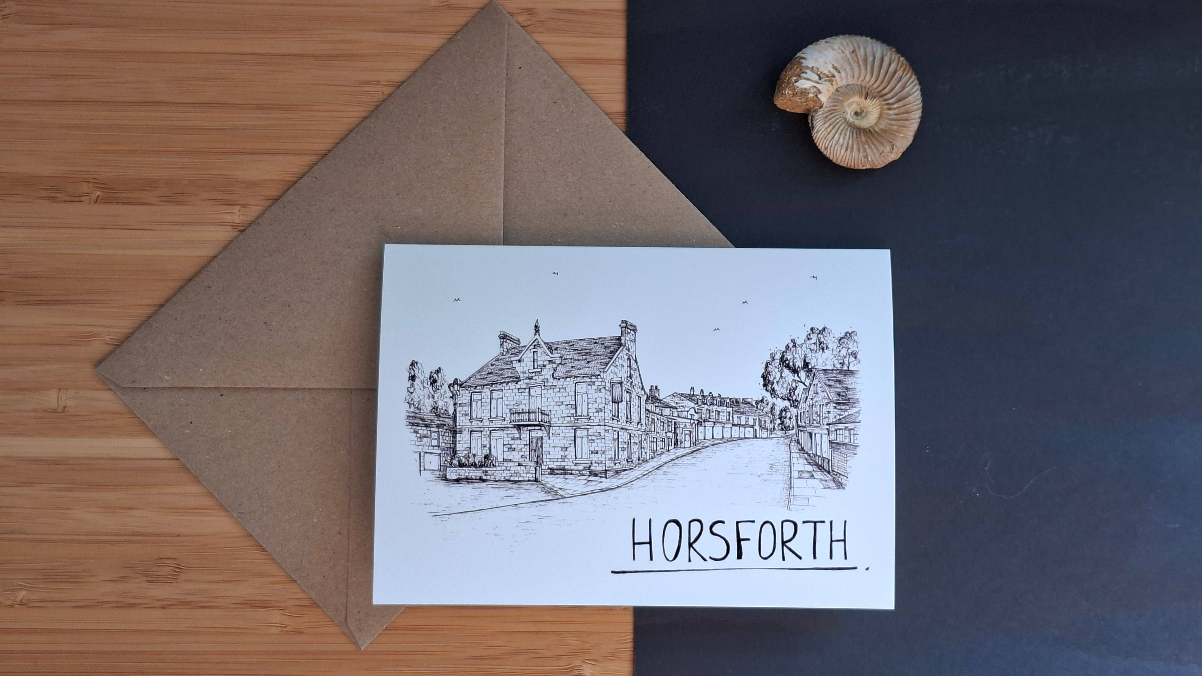 Horsforth Skyline Greetings Card – Masato Jones
