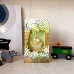 Laden Sie das Bild in den Galerie-Viewer, Monkeying Around 3D kids jungle greetings card by Toby Rampton Olive Press
