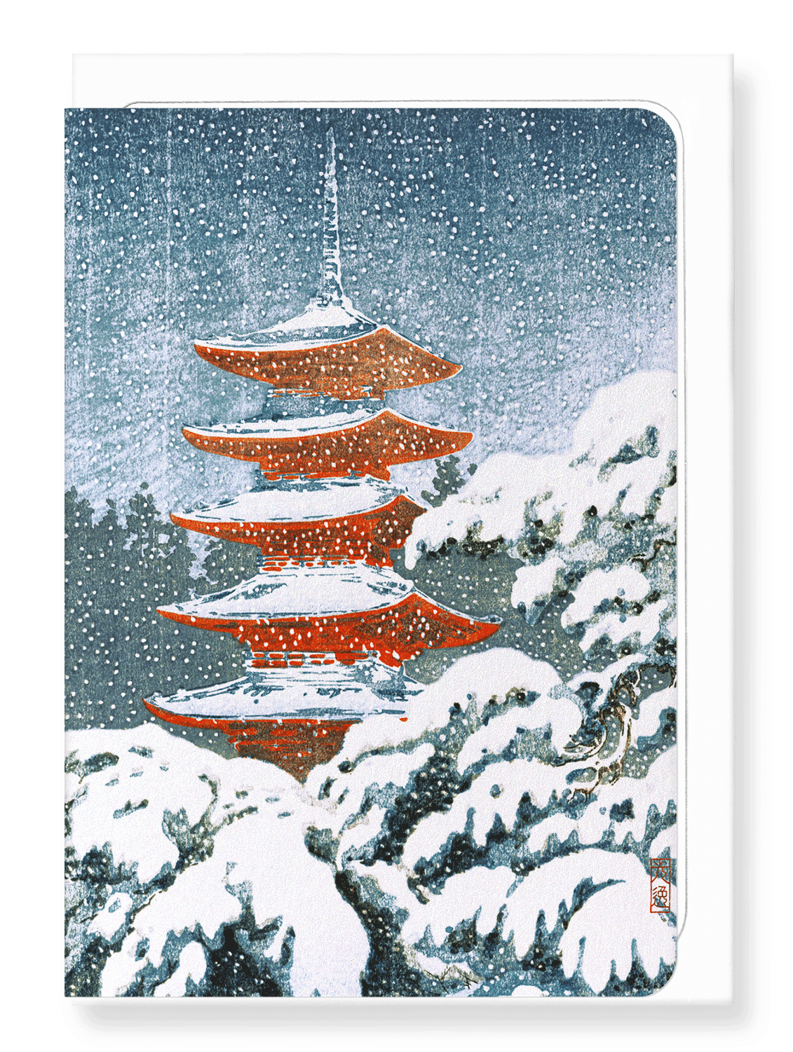 NIKKO PAGODA: Japanese Greeting Card